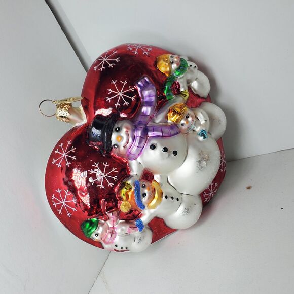 Christopher Radko Snowman Ornament "Warm Hearted Wonder"  Glass Rare Retired - Picture 3 of 5